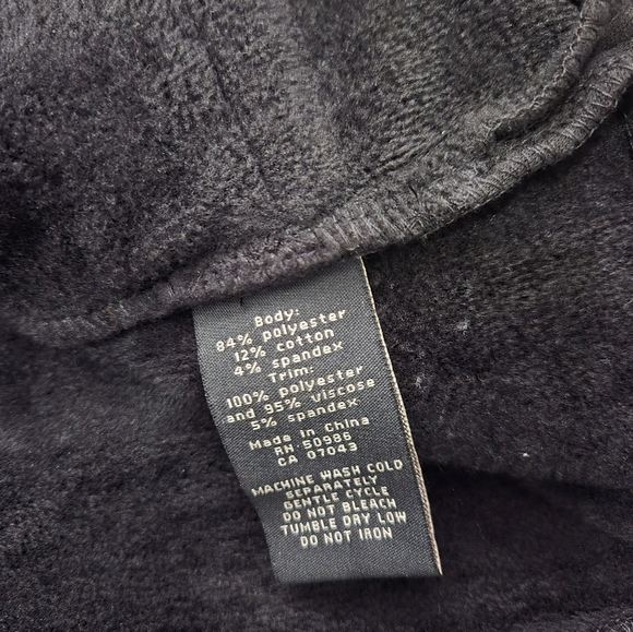 JEANNE PIERRE sweater jacket/ poncho with faux fur collar and SOFT lining. Large - Picture 9 of 13